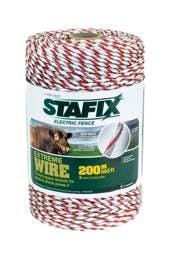 Stafix Electric Twine, 6 Tinned Copper strands - Red and White, 660’