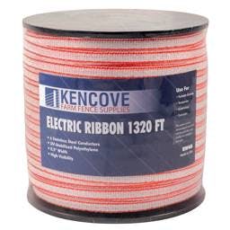 ½" Electric Ribbon, 6SS - White/Orange, 656'